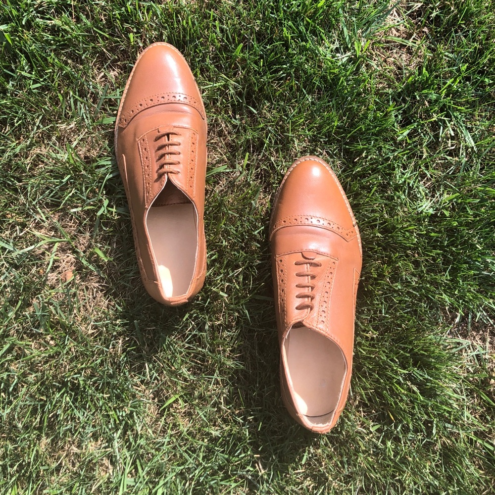 ASOS Women’s brown vegan leather brogue oxfords